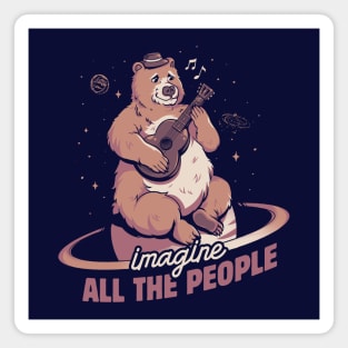 Imagine All the People by Tobe Fonseca Magnet